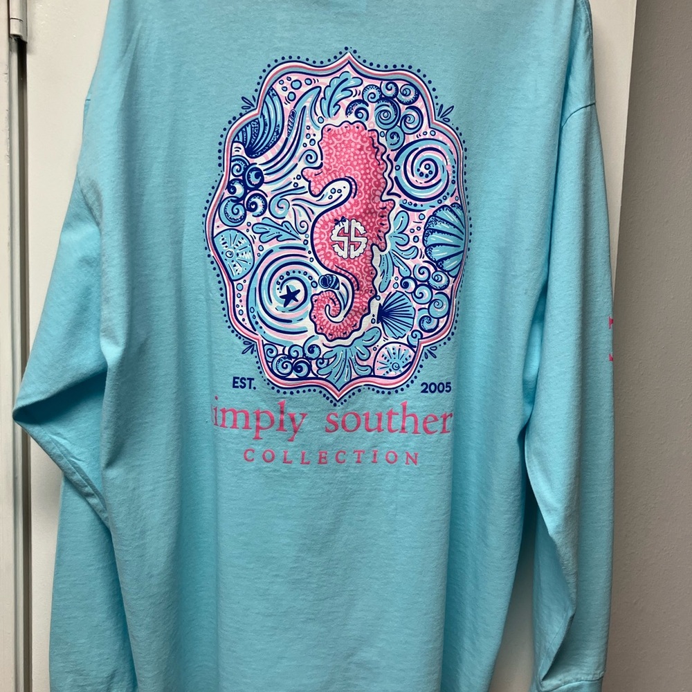 Simply Southern Aqua Long Sleeve Top